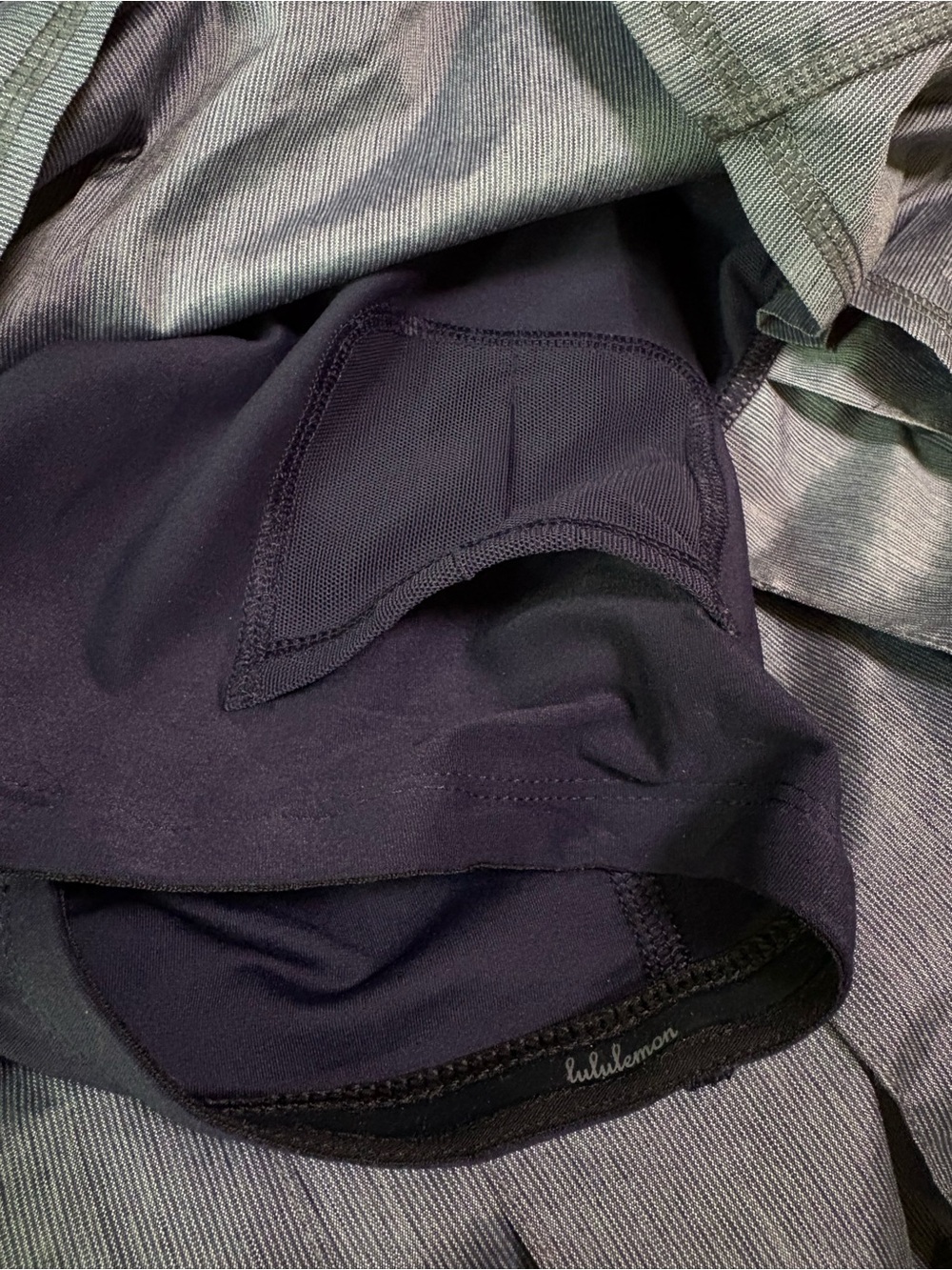 lululemon Pace Setter Two-Tone Dark Blue Athletic Shorts with Skirt Size 6 - Picture 6 of 7